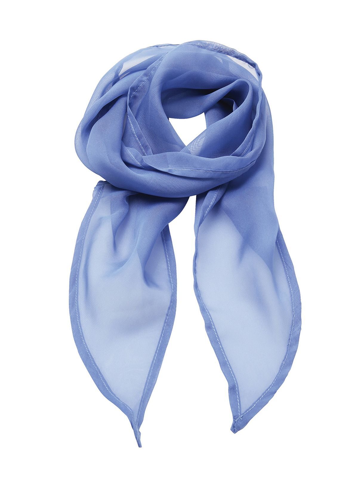 Chiffon Scarf Damen Schal / Handschuhe – Premier – Farbe mid blue – individuell veredelbar