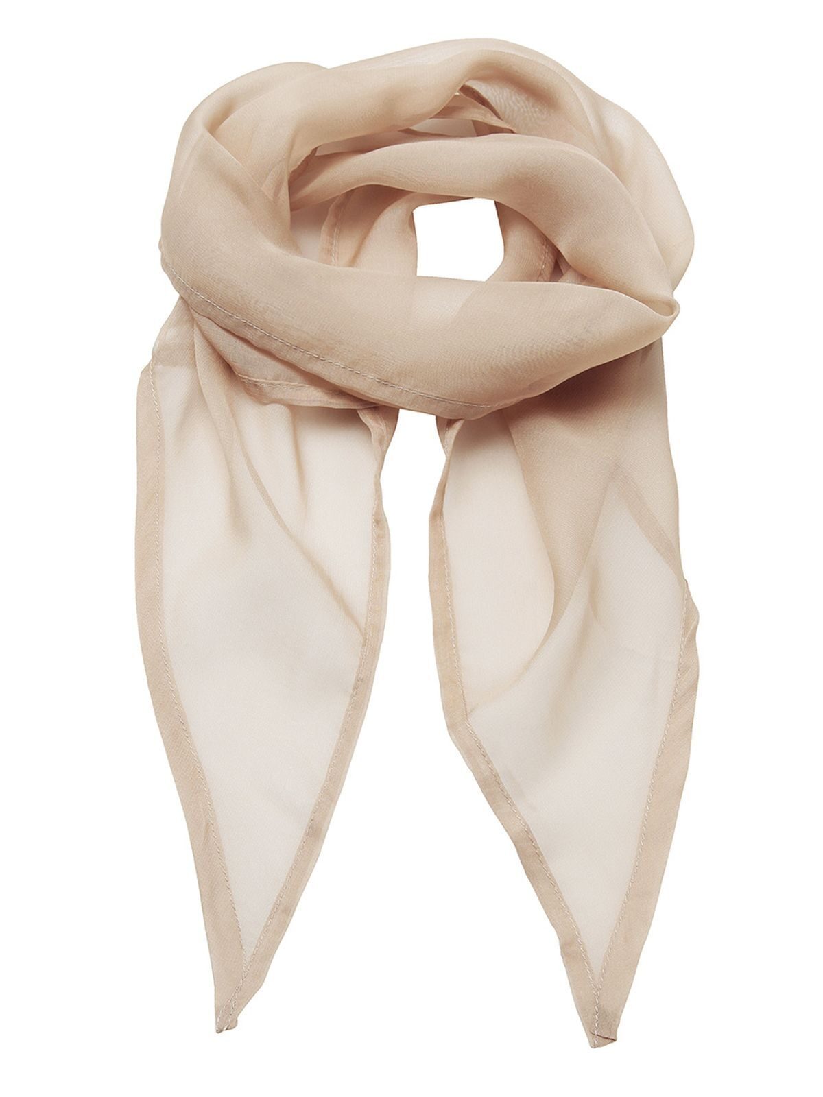 Chiffon Scarf Damen Schal / Handschuhe – Premier – Farbe Natur – individuell veredelbar