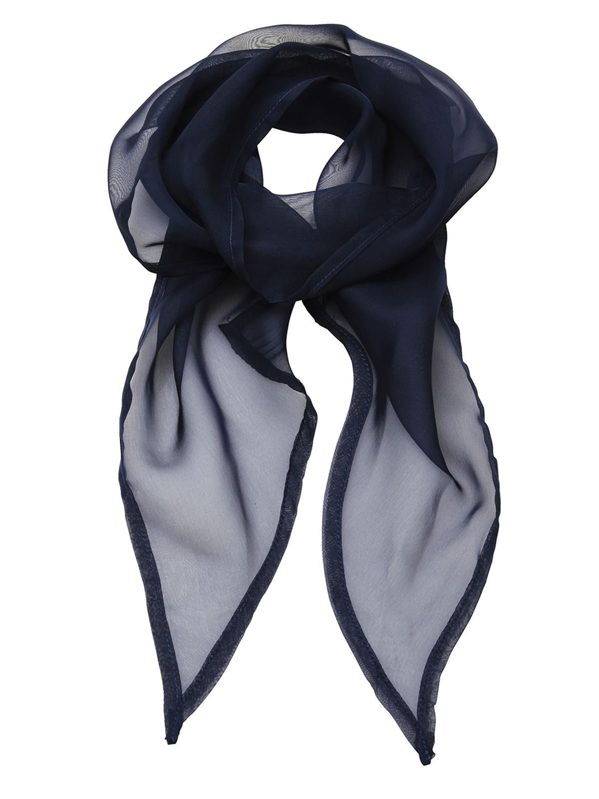 Chiffon Scarf Damen Schal / Handschuhe – Premier – Farbe Navy – individuell veredelbar