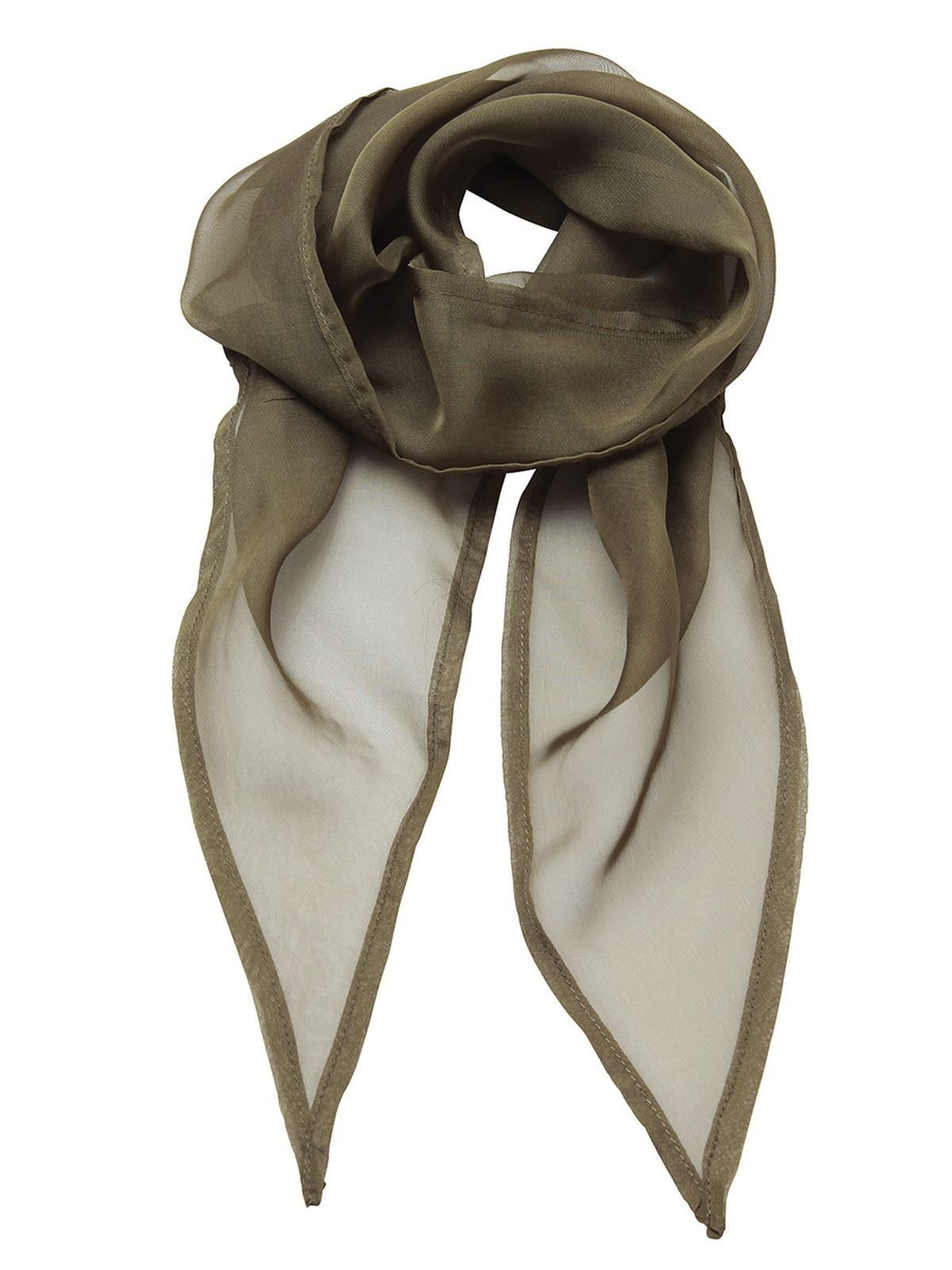 Chiffon Scarf Damen Schal / Handschuhe – Premier – Farbe Olive – individuell veredelbar