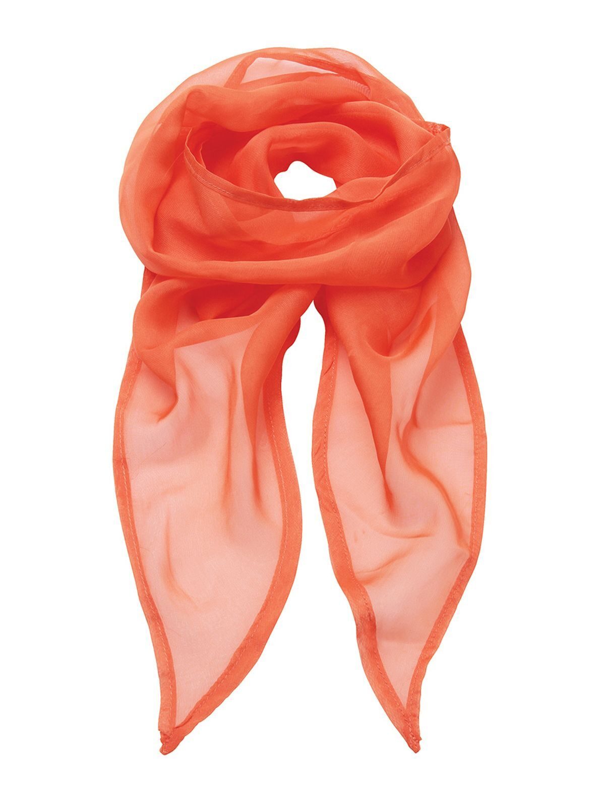 Chiffon Scarf Damen Schal / Handschuhe – Premier – Farbe Orange – individuell veredelbar