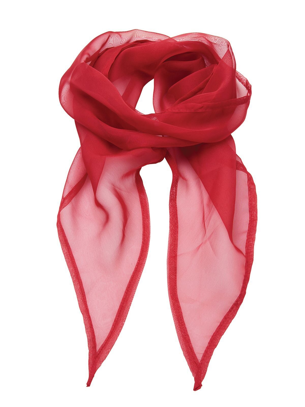 Chiffon Scarf Damen Schal / Handschuhe – Premier – Farbe Rot – individuell veredelbar