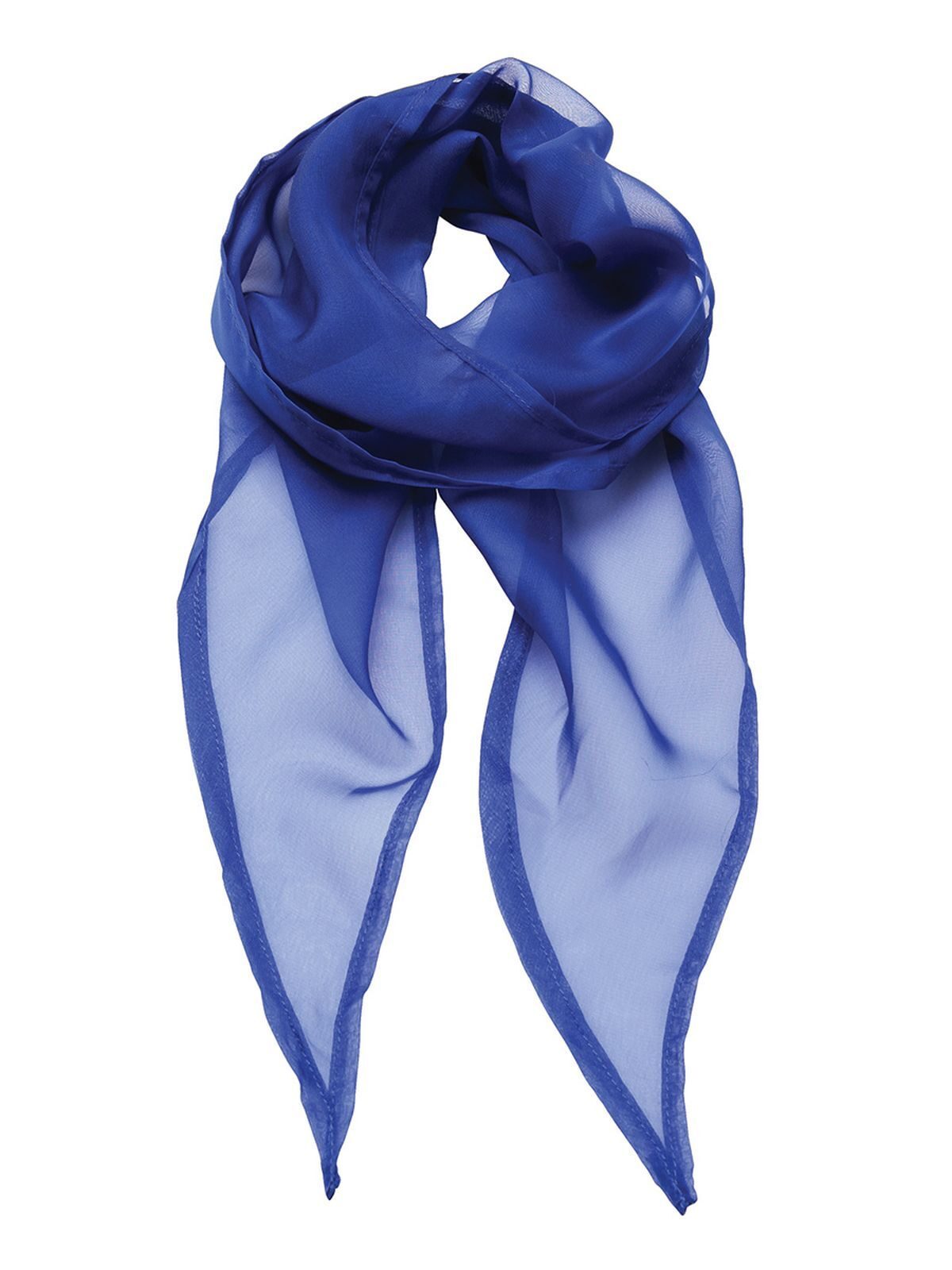 Chiffon Scarf Damen Schal / Handschuhe – Premier – Farbe Royalblau – individuell veredelbar