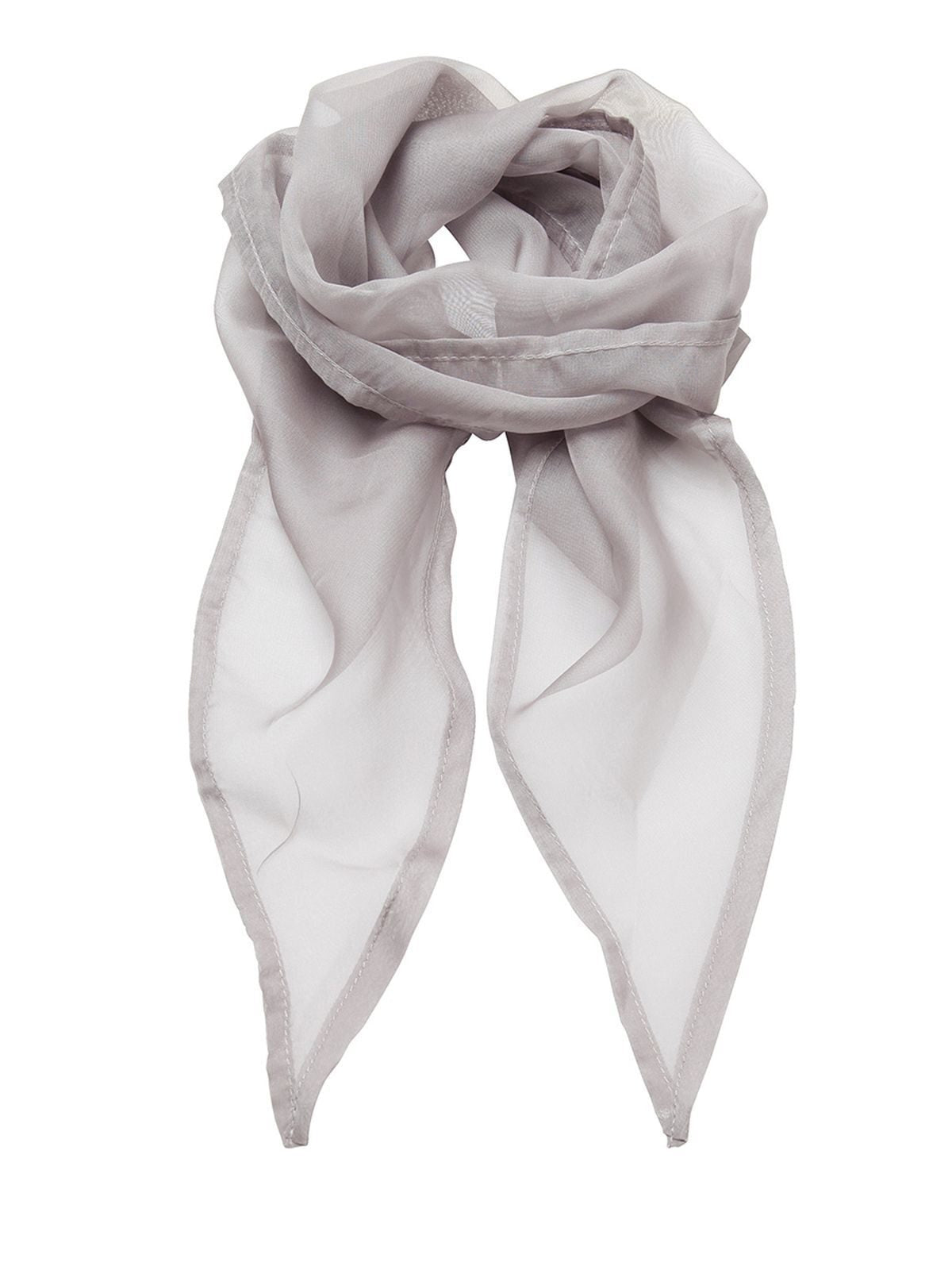 Chiffon Scarf Damen Schal / Handschuhe – Premier – Farbe silver – individuell veredelbar