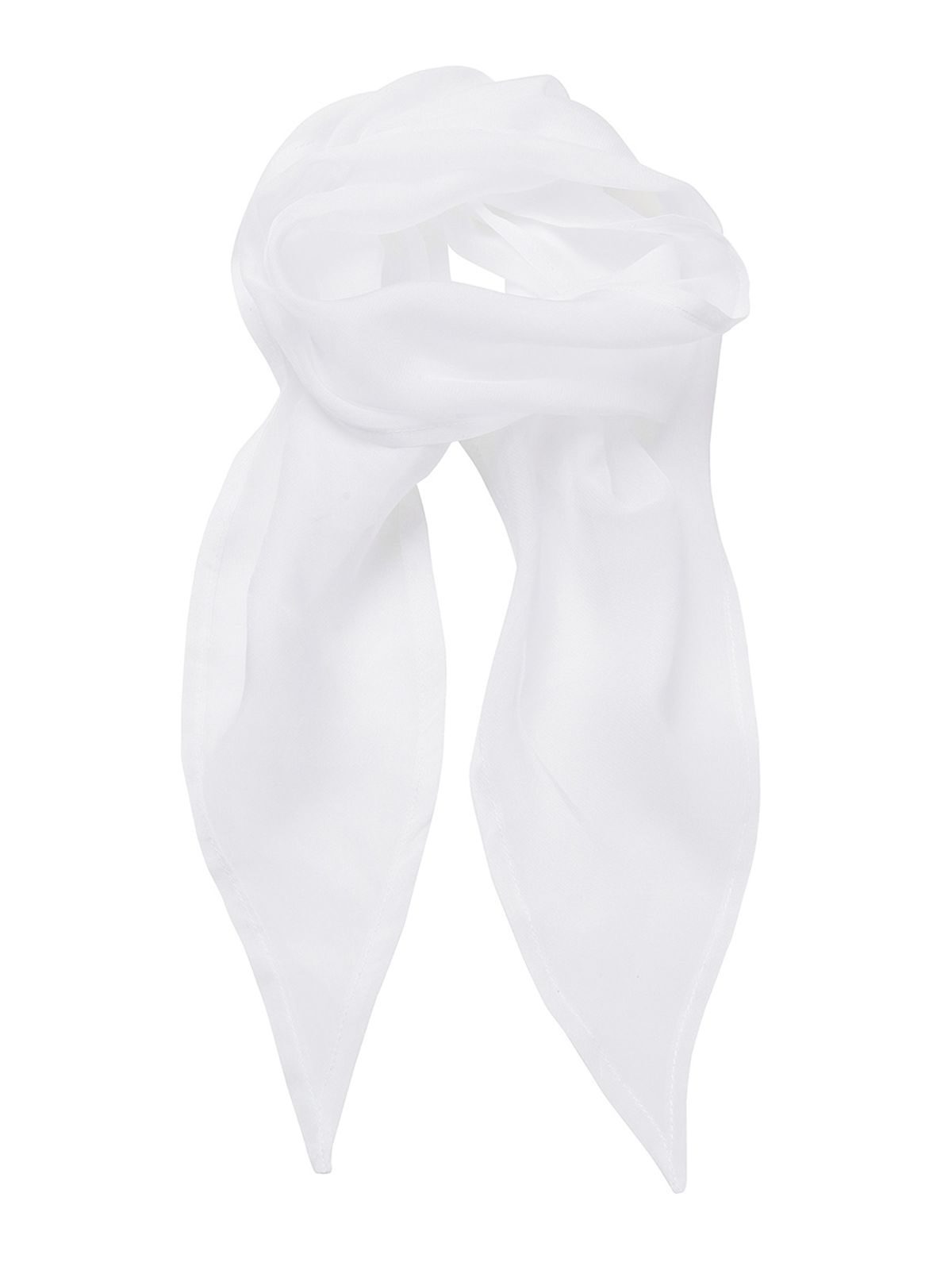 Chiffon Scarf Damen Schal / Handschuhe – Premier – Farbe Weiß – individuell veredelbar