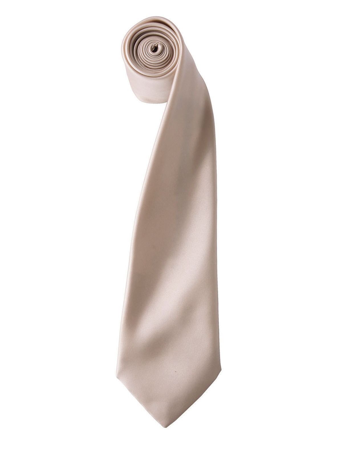 Colours Collection Satin Tie Schal / Handschuhe – Premier – Farbe Natur – individuell veredelbar