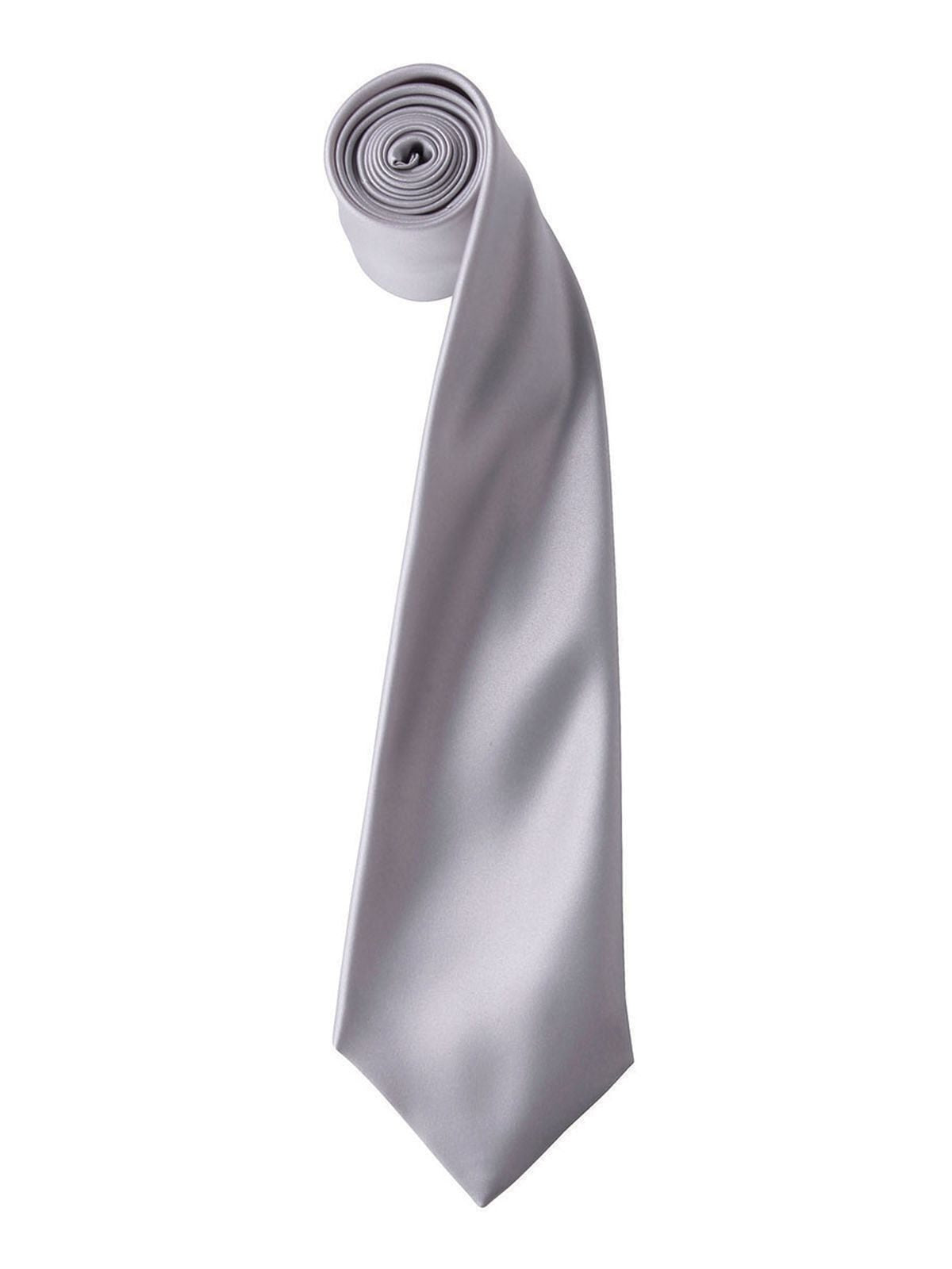 Colours Collection Satin Tie Schal / Handschuhe – Premier – Farbe silver – individuell veredelbar