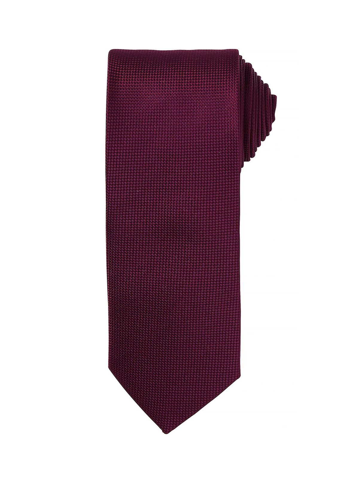 Micro Waffle Tie Schal / Handschuhe – Premier – Farbe aubergine – individuell veredelbar