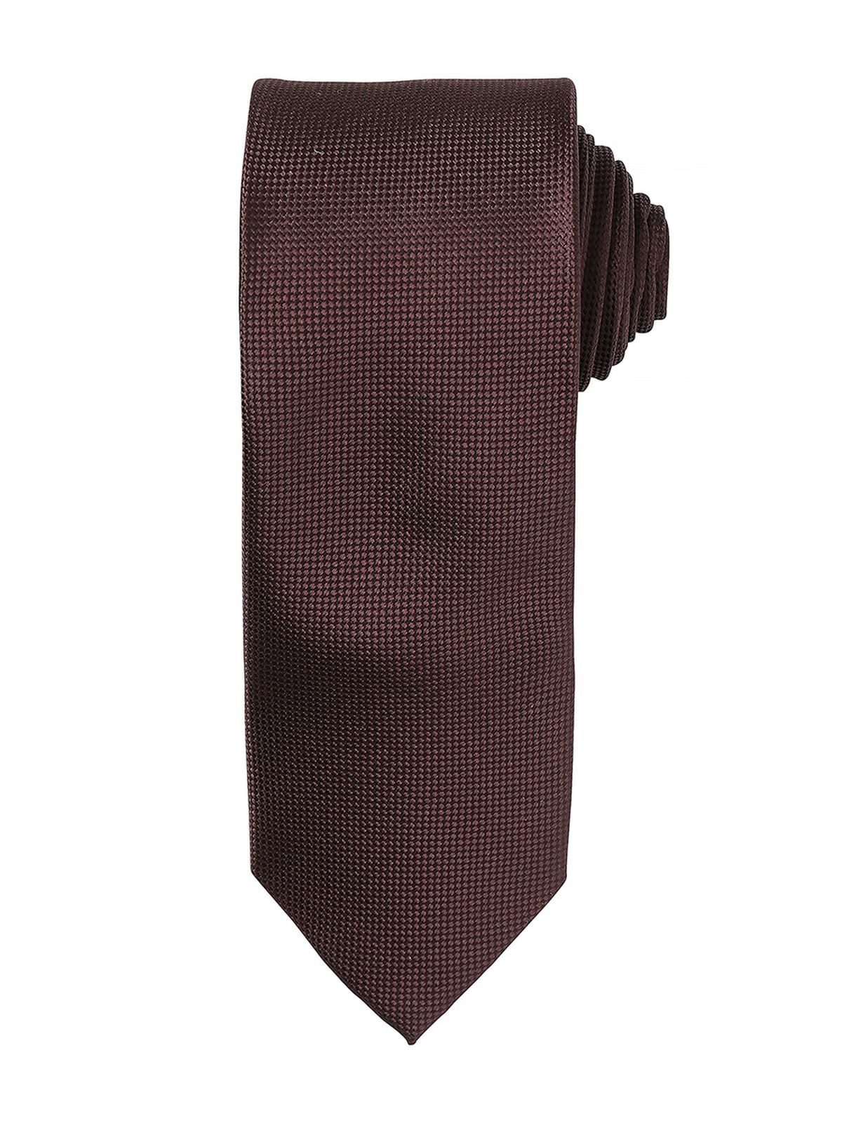 Micro Waffle Tie Schal / Handschuhe – Premier – Farbe Braun – individuell veredelbar