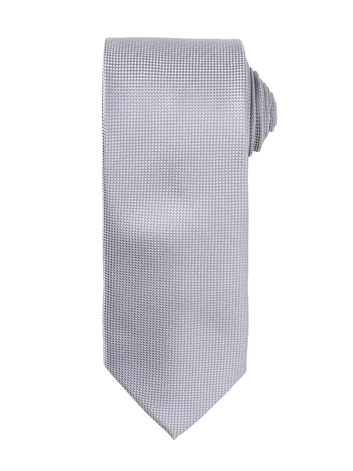 Micro Waffle Tie Schal / Handschuhe – Premier – Farbe silver – individuell veredelbar