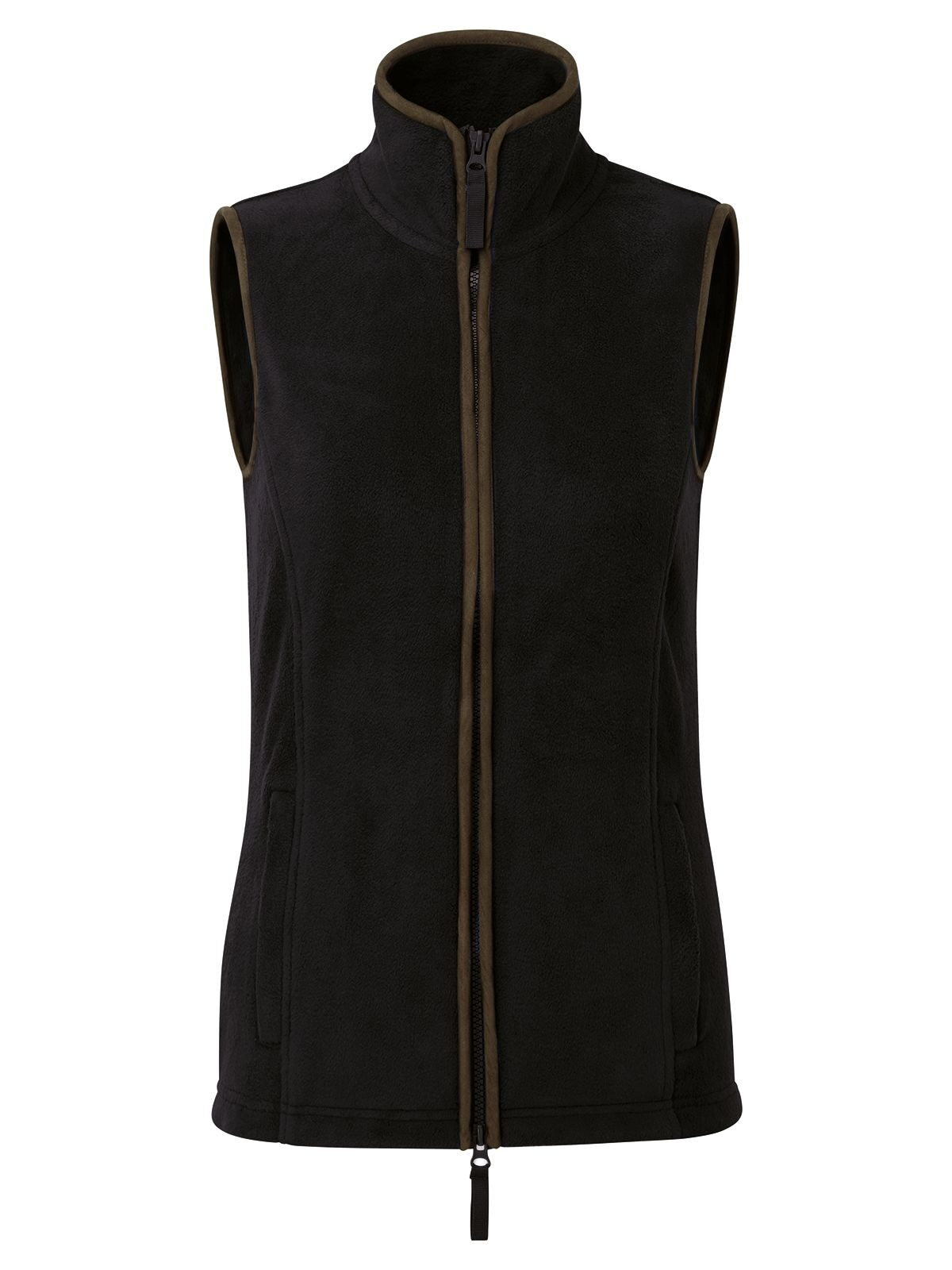 'Artisan' Fleece Gilet Damen – Premier – Farbe black/brown – individuell veredelbar