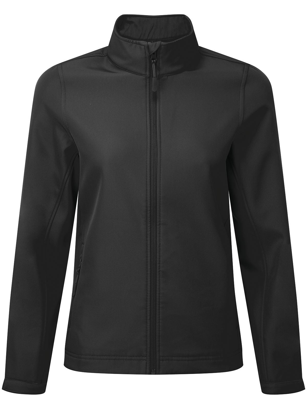Windchecker Printable & Recycled Softshell Jacket Damen – Premier – Farbe Schwarz – individuell veredelbar