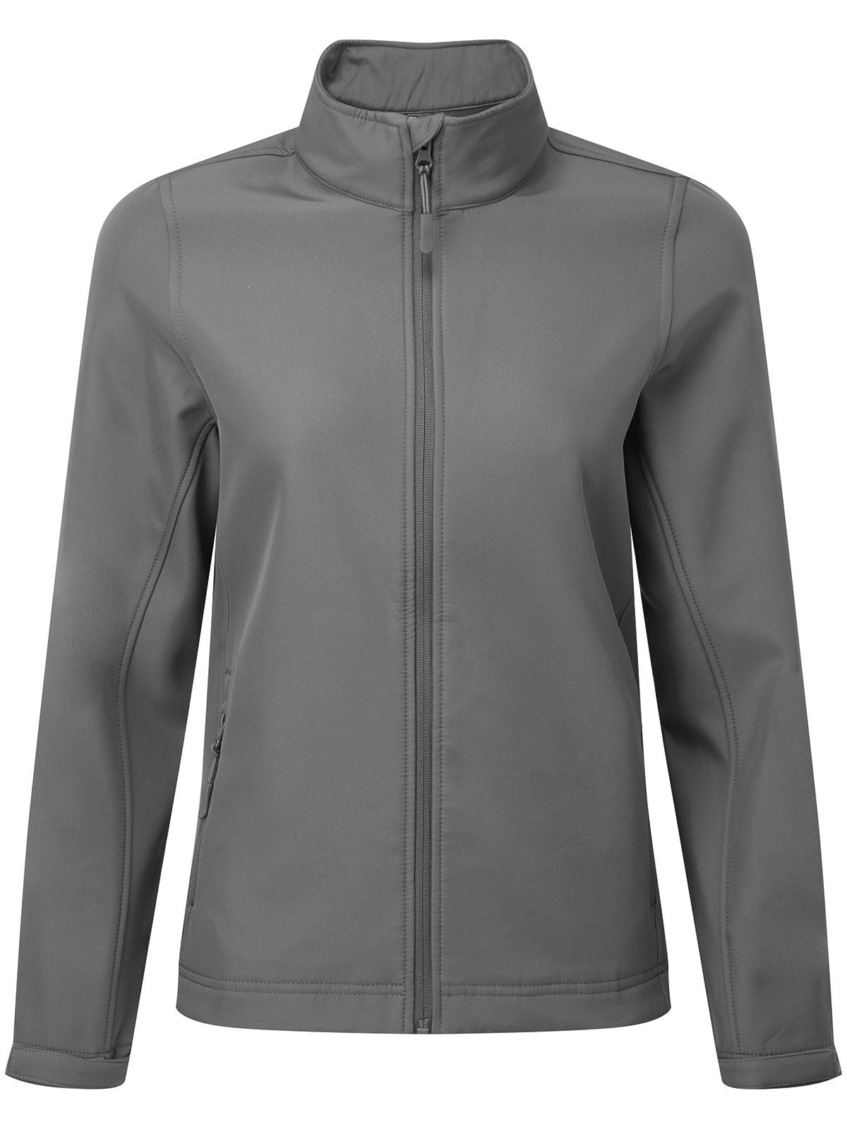 Windchecker Printable & Recycled Softshell Jacket Damen – Premier – Farbe Dunkelgrau – individuell veredelbar