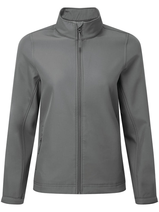 Windchecker Printable & Recycled Softshell Jacket Damen – Premier – Farbe Dunkelgrau – individuell veredelbar