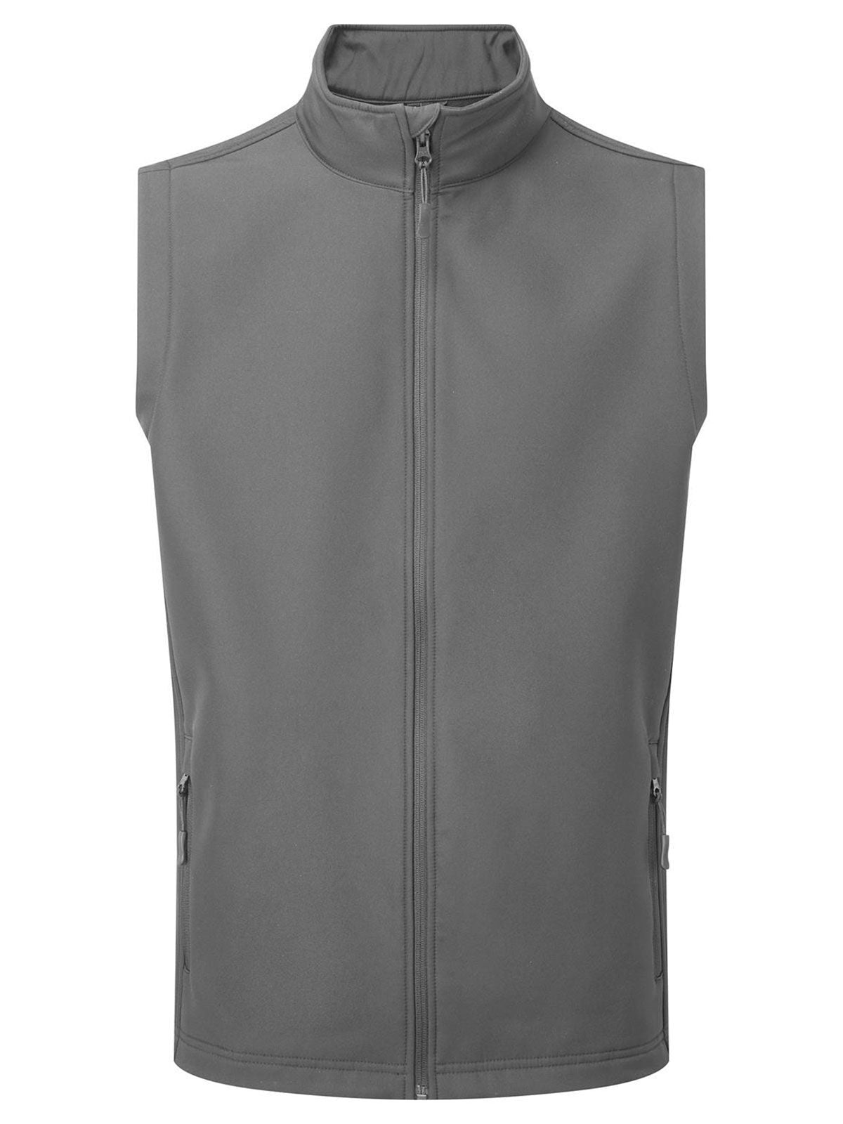 Windchecker Printable & Recycled Softshell Gilet Herren – Premier – Farbe Dunkelgrau – individuell veredelbar