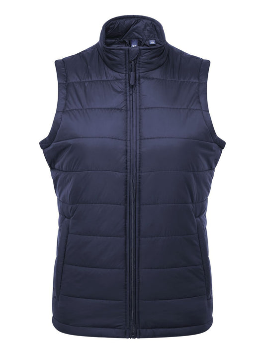 'Recyclight' Padded Gilet Damen Jacke – Premier – Farbe Navy – individuell veredelbar