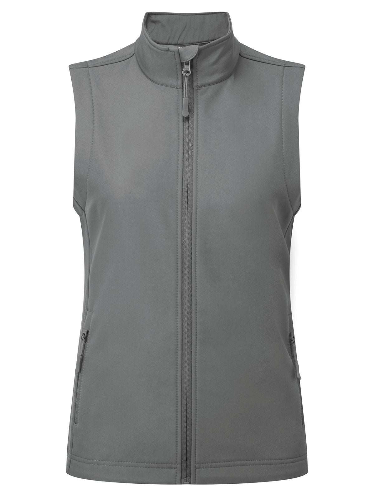 Windchecker Printable & Recycled Softshell Gilet Damen – Premier – Farbe Dunkelgrau – individuell veredelbar