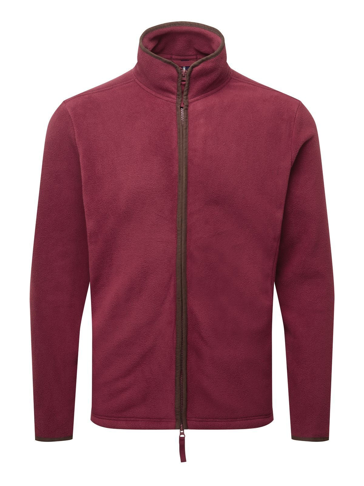 'Artisan' Fleece Jacket Herren – Premier – Farbe burgundy/brown – individuell veredelbar
