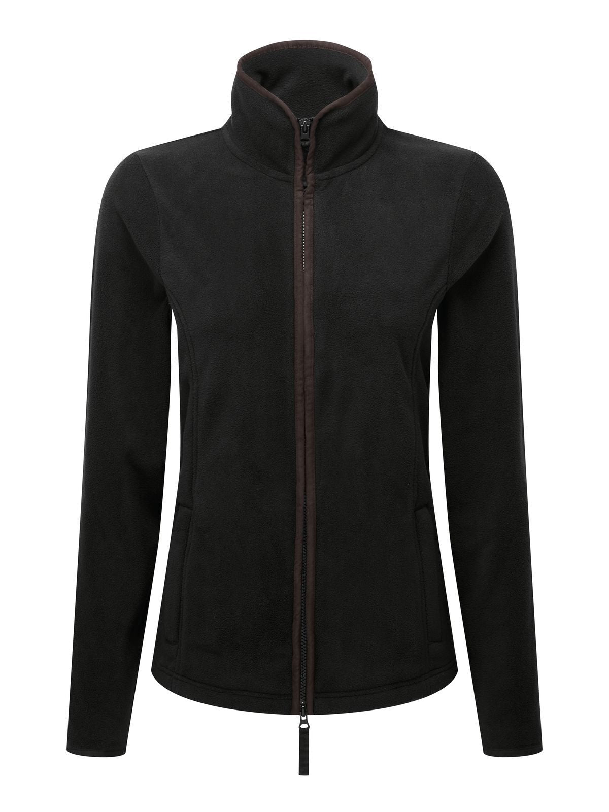 'Artisan' Fleece Jacket Damen – Premier – Farbe black/brown – individuell veredelbar