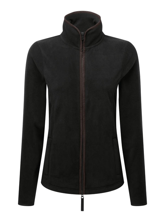 'Artisan' Fleece Jacket Damen – Premier – Farbe black/brown – individuell veredelbar