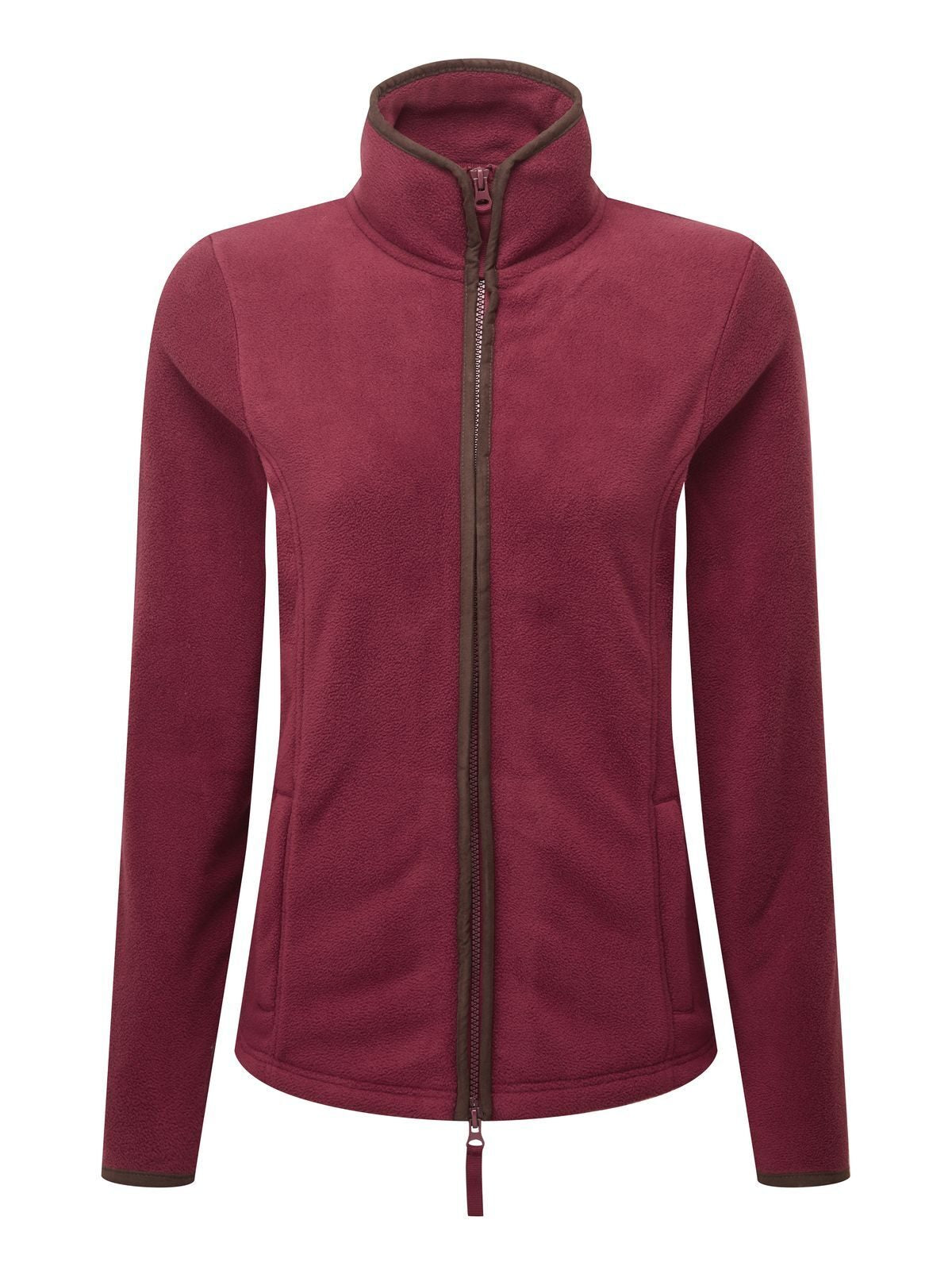 'Artisan' Fleece Jacket Damen – Premier – Farbe burgundy/brown – individuell veredelbar
