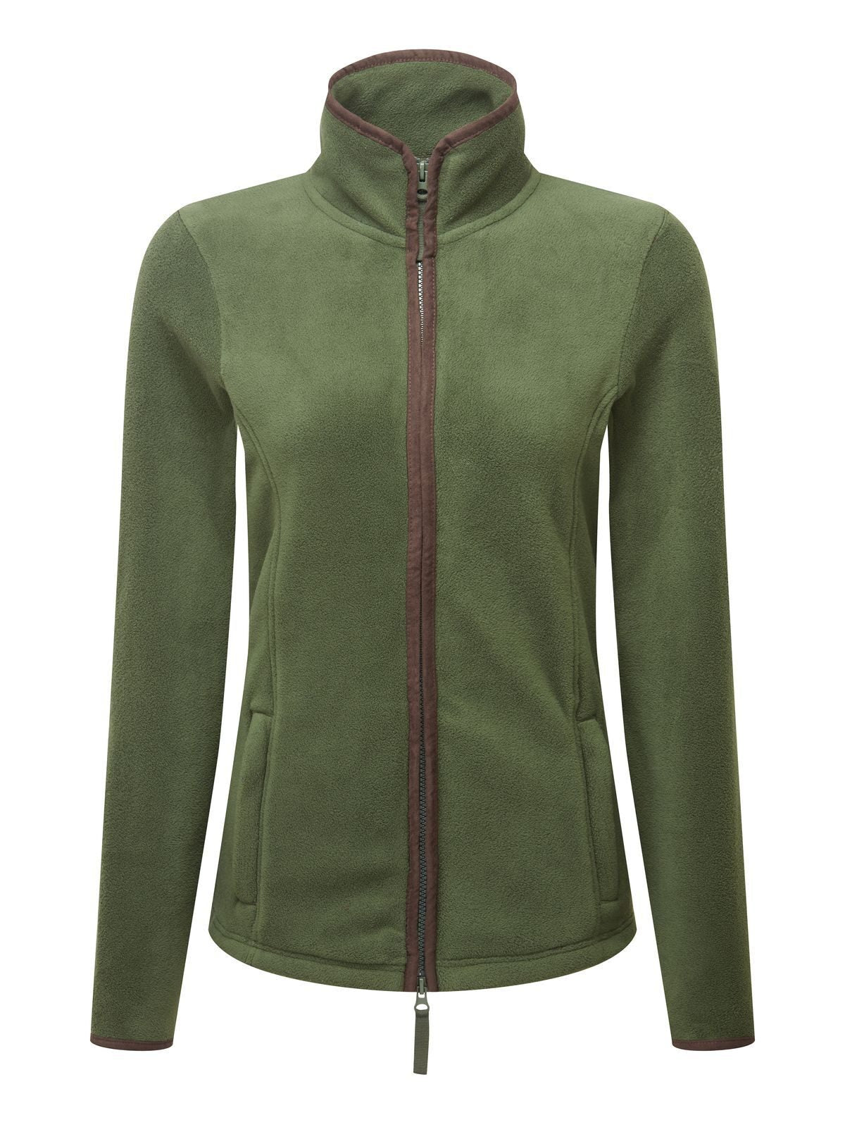 'Artisan' Fleece Jacket Damen – Premier – Farbe moss green/brown – individuell veredelbar