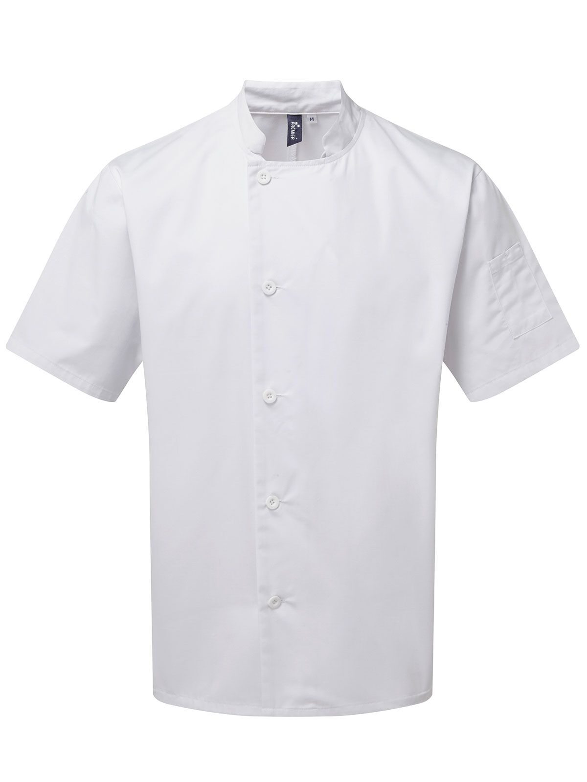 'Essential' Short Sleeve Chef's Jacket Schürze / Kasack – Premier – Farbe Weiß – individuell veredelbar