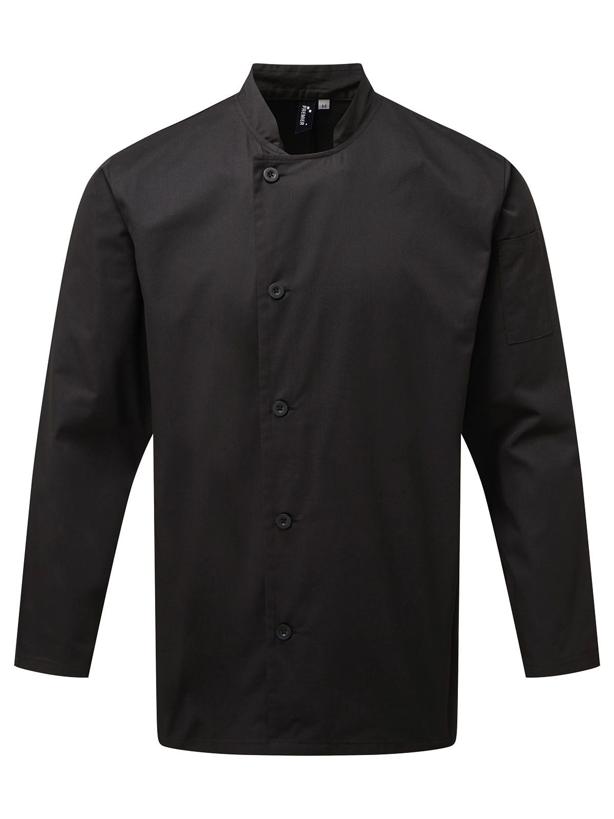 'Essential' Long Sleeve Chef's Jacket Schürze / Kasack – Premier – Farbe Schwarz – individuell veredelbar