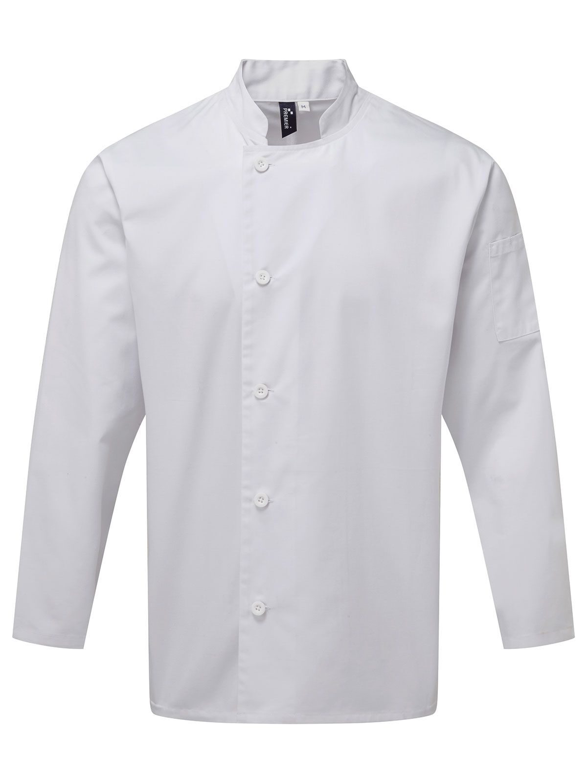 'Essential' Long Sleeve Chef's Jacket Schürze / Kasack – Premier – Farbe Weiß – individuell veredelbar