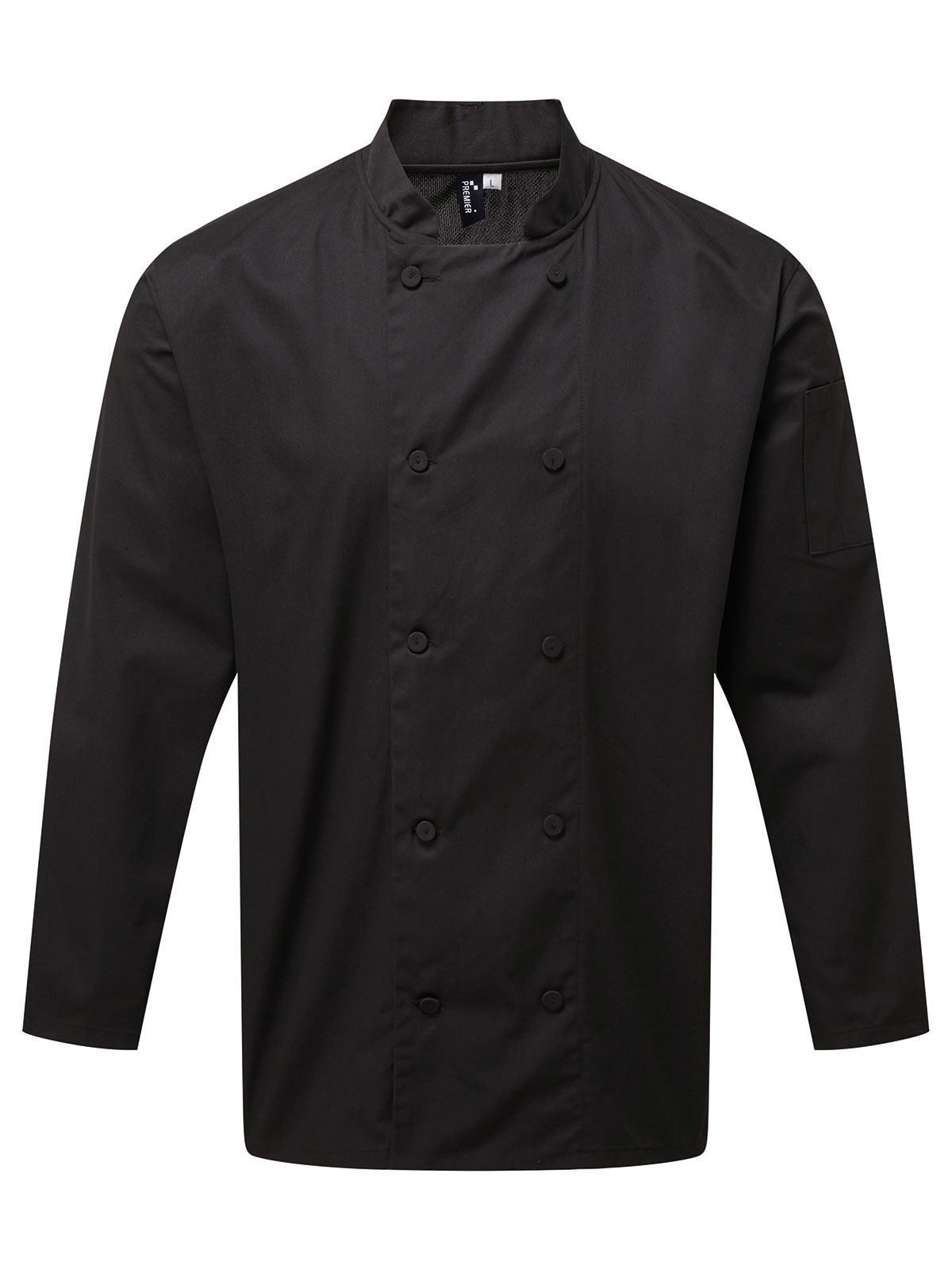 Chef's LS Coolchecker Jacket With Mesh Back Panel ack Panel Schürze / Kasack – Premier – Farbe Schwarz – individuell veredelbar