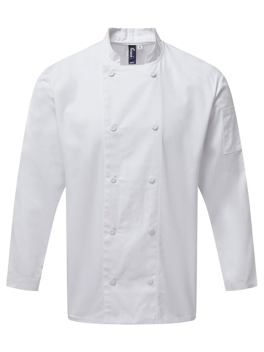 Chef's LS Coolchecker Jacket With Mesh Back Panel ack Panel Schürze / Kasack – Premier – Farbe Weiß – individuell veredelbar