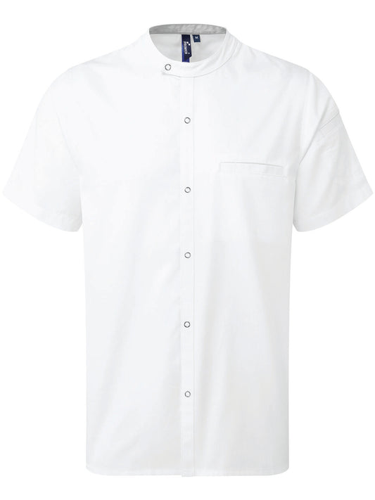 Chef's Recycled Short Sleeve Shirt Schürze / Kasack – Premier – Farbe Weiß – individuell veredelbar