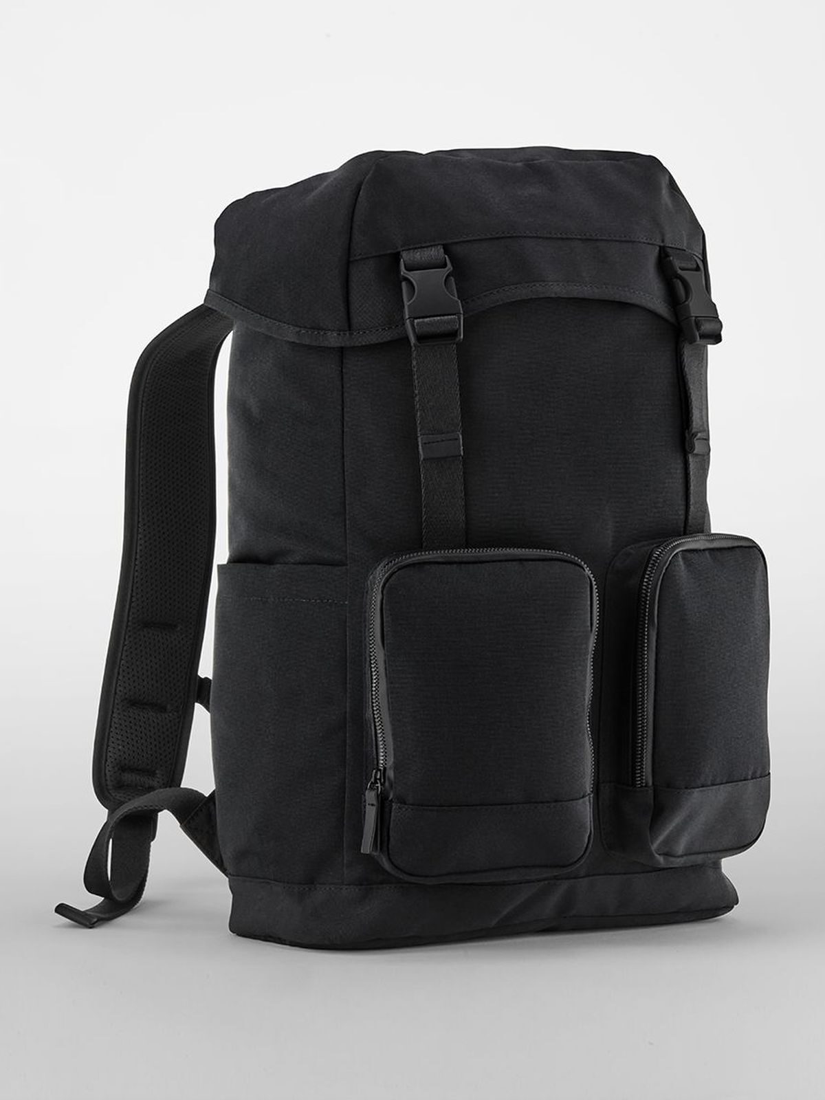 Stockholm Laptop Rucksack Herren Tasche / Rucksack – Quadra – Farbe Schwarz – individuell veredelbar