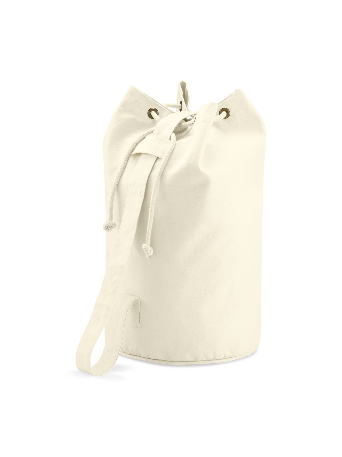 Sacca Mare in canvas Herren Tasche / Rucksack – Quadra – Farbe Natur – individuell veredelbar