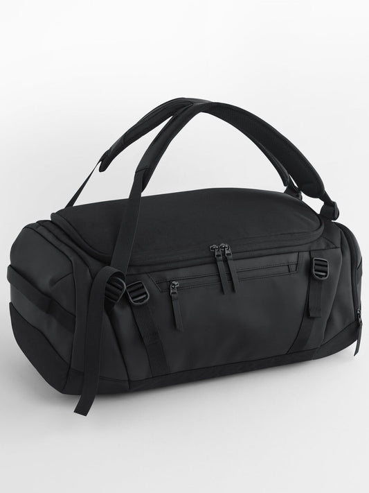 Zürich 45 Litre Hybrid Holdall Tasche / Rucksack – Quadra – Farbe Schwarz – individuell veredelbar