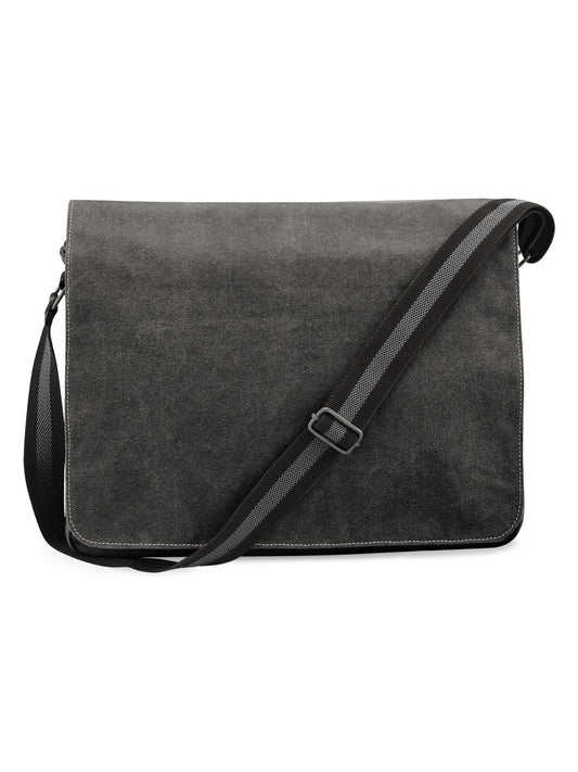 Vintage Canvas Despatch Bag Herren Tasche / Rucksack – Quadra – Farbe vintage black – individuell veredelbar