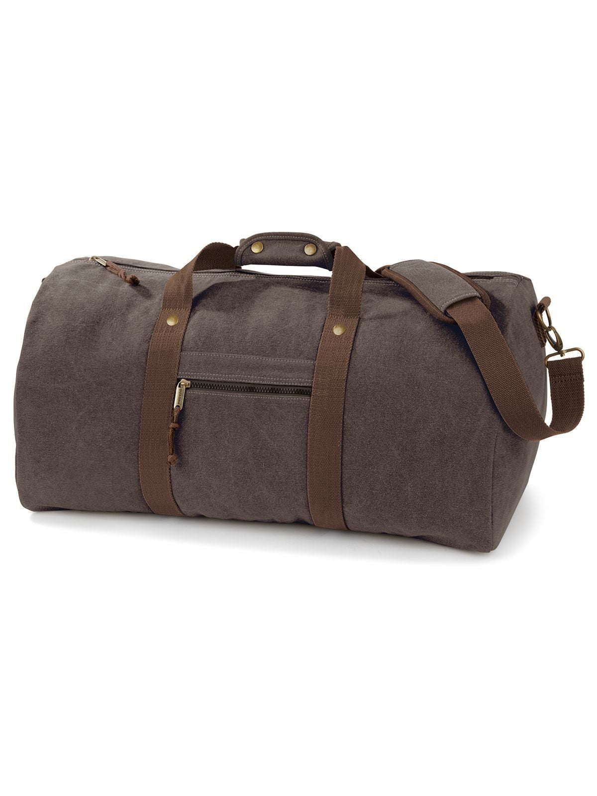 Vintage Canvas Holdall Herren Tasche / Rucksack – Quadra – Farbe vintage brown – individuell veredelbar