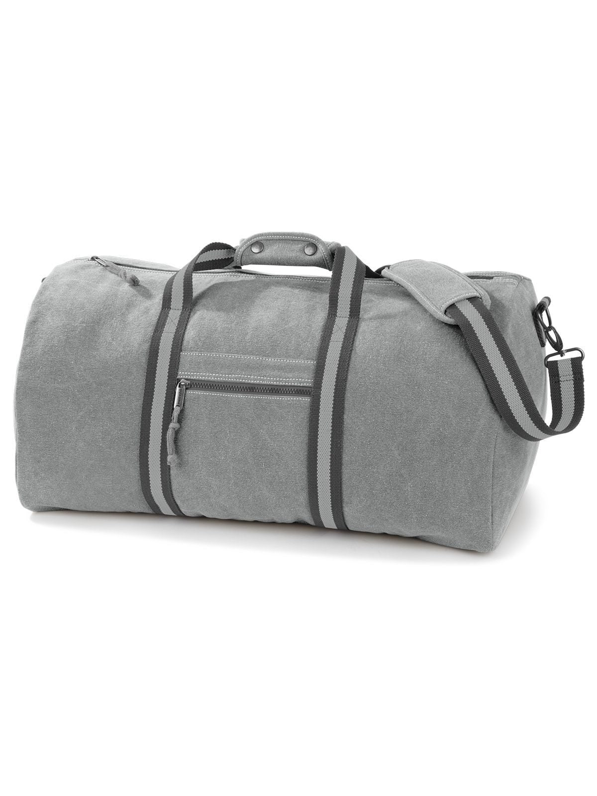 Vintage Canvas Holdall Herren Tasche / Rucksack – Quadra – Farbe vintage light grey – individuell veredelbar