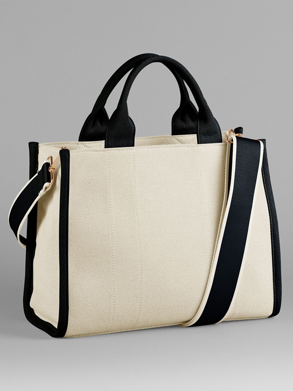 Puerto Medium Tote Herren Tasche / Rucksack – Quadra – Farbe natural/black – individuell veredelbar