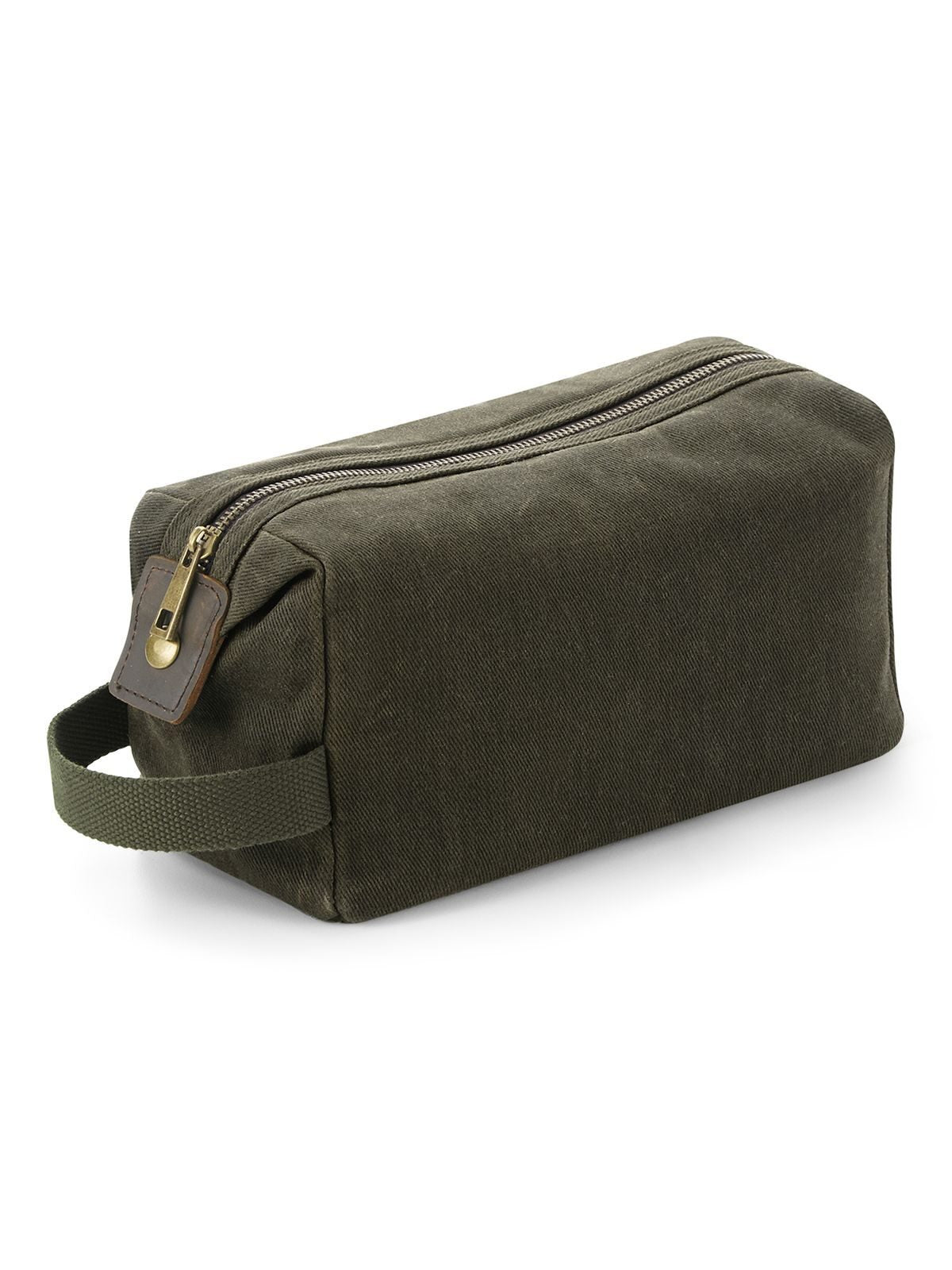Heritage Waxed Canvas Wash Bag Herren Tasche / Rucksack – Quadra – Farbe olive green – individuell veredelbar