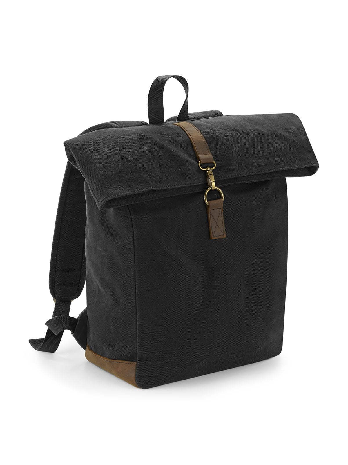 Heritage Waxed Canvas Backpack Herren Tasche / Rucksack – Quadra – Farbe Schwarz – individuell veredelbar