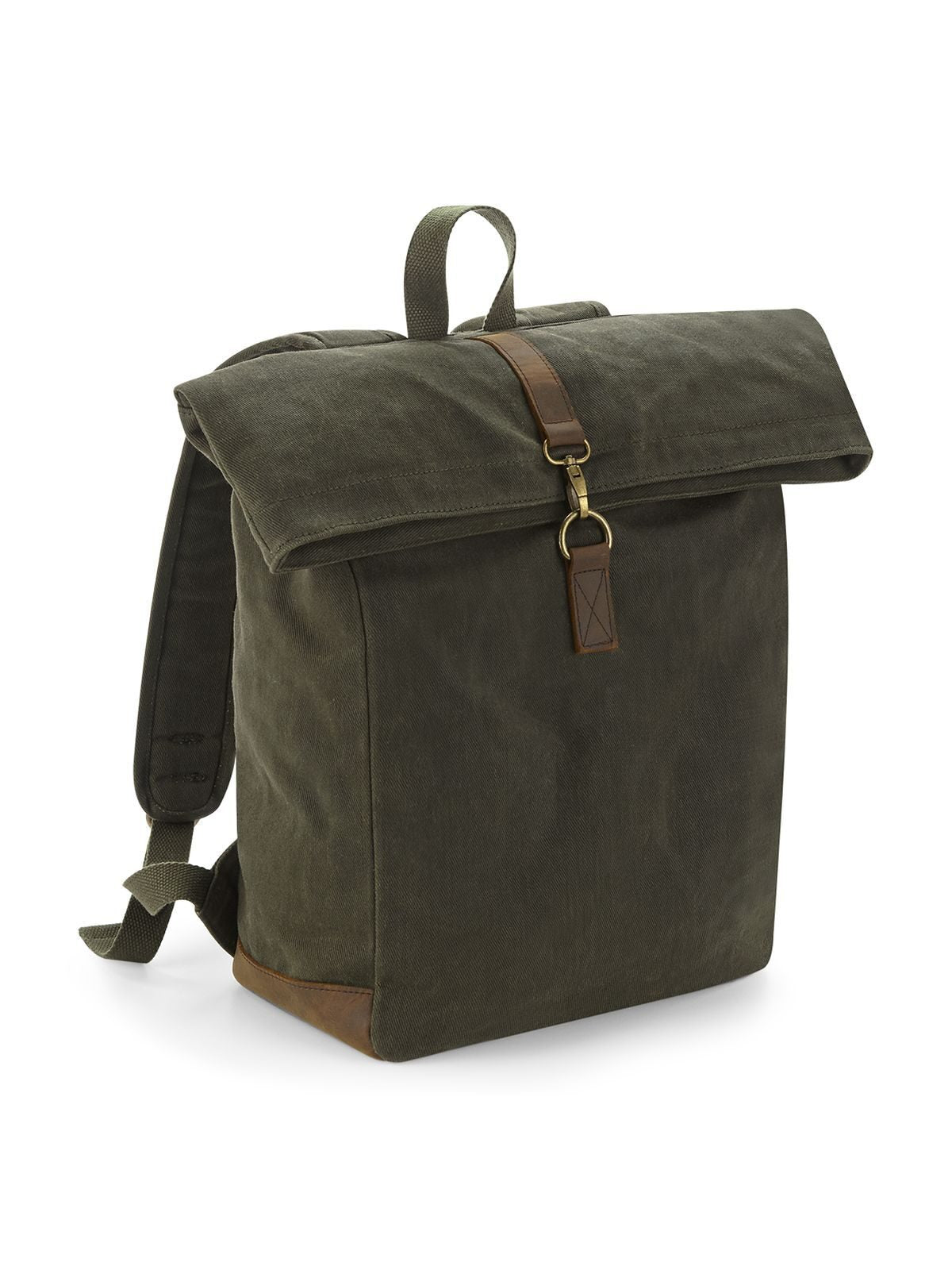 Heritage Waxed Canvas Backpack Herren Tasche / Rucksack – Quadra – Farbe olive green – individuell veredelbar