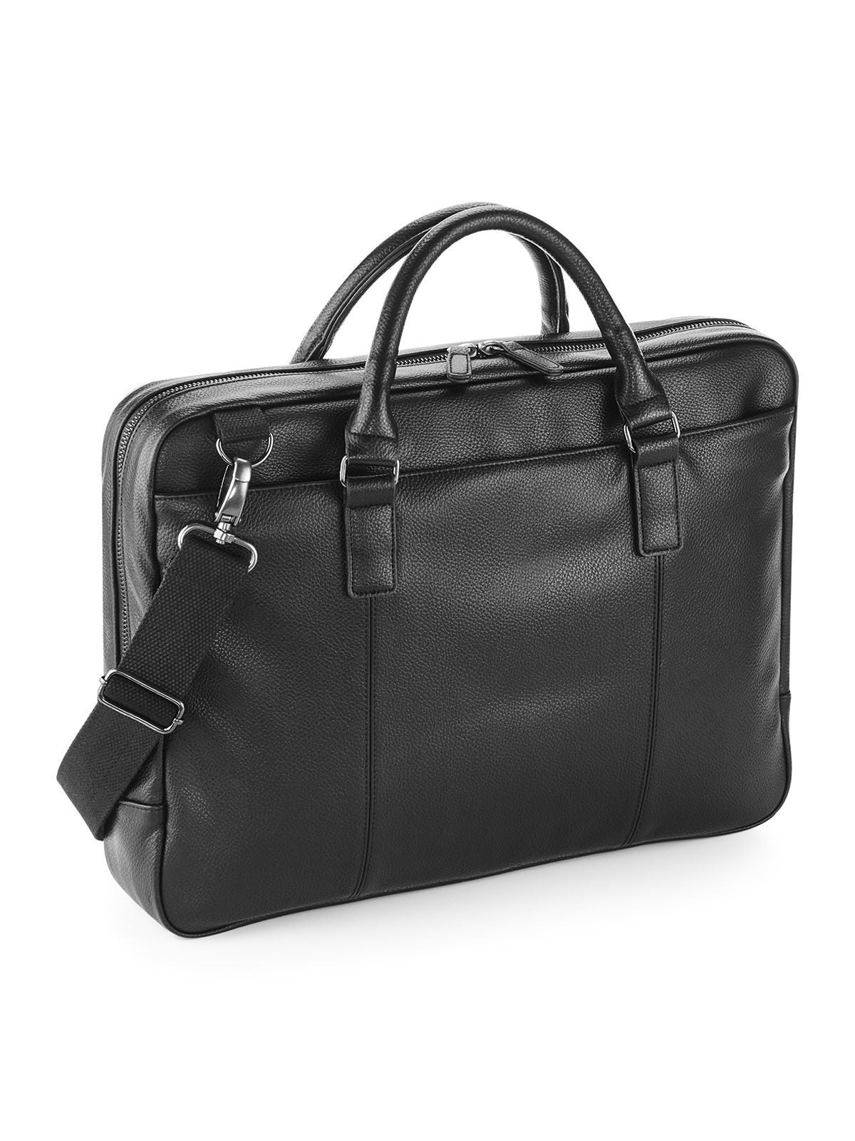 NuHide™ Slimline Laptop Brief Herren Tasche / Rucksack – Quadra – Farbe Schwarz – individuell veredelbar