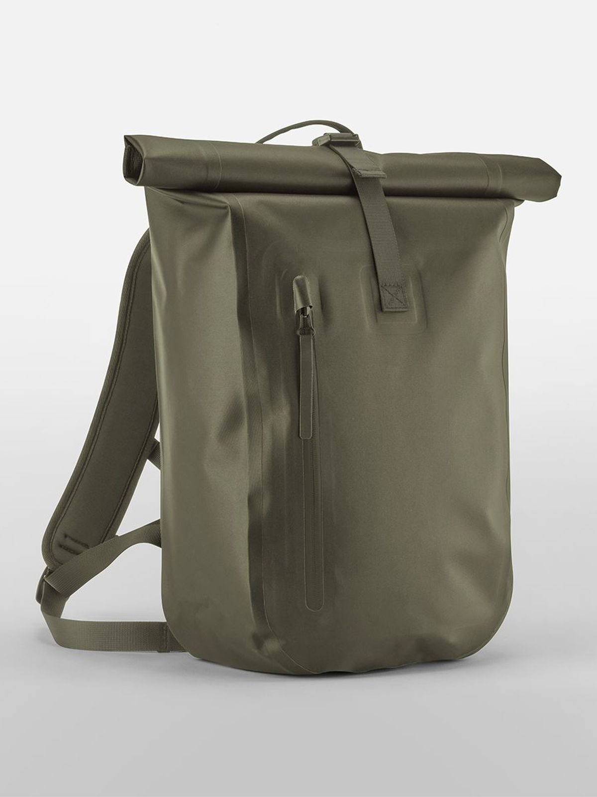 Waterproof Roll-Top Lite Herren Tasche / Rucksack – Quadra – Farbe covert green – individuell veredelbar
