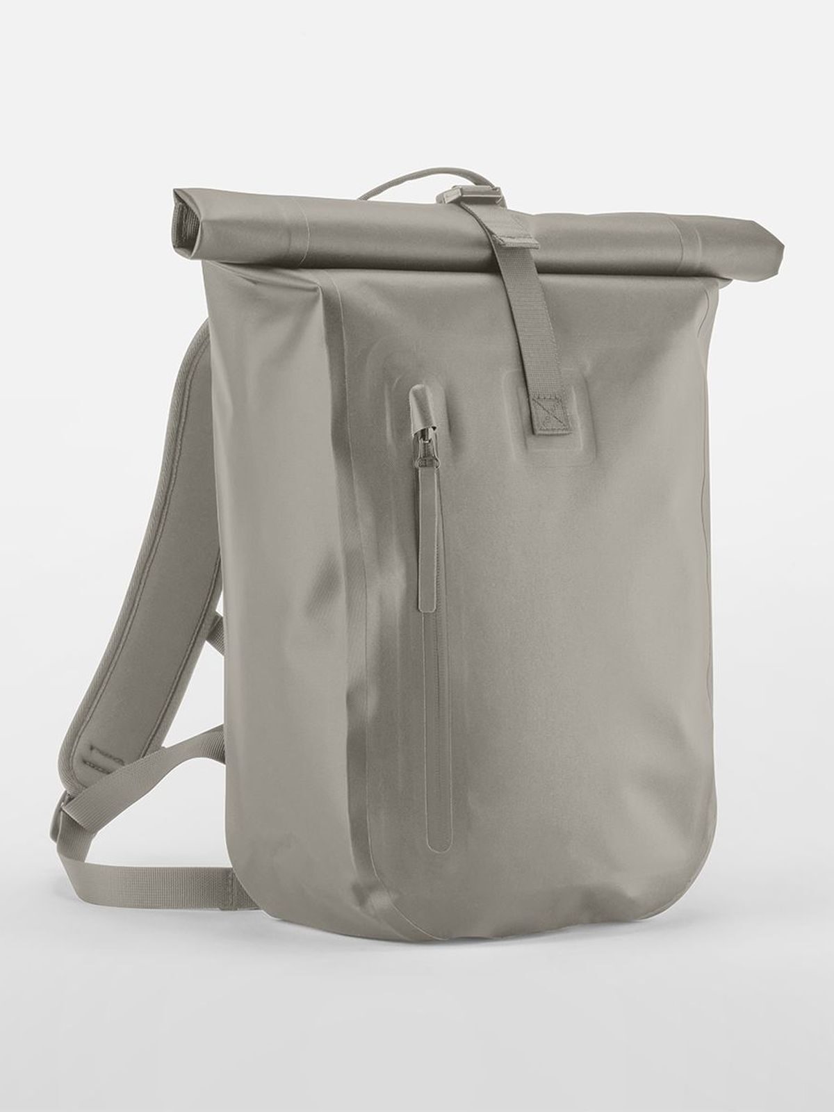 Waterproof Roll-Top Lite Herren Tasche / Rucksack – Quadra – Farbe natural stone – individuell veredelbar