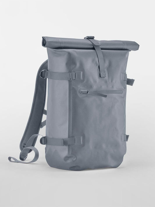 Waterproof Roll-Top Herren Tasche / Rucksack – Quadra – Farbe blue grey – individuell veredelbar