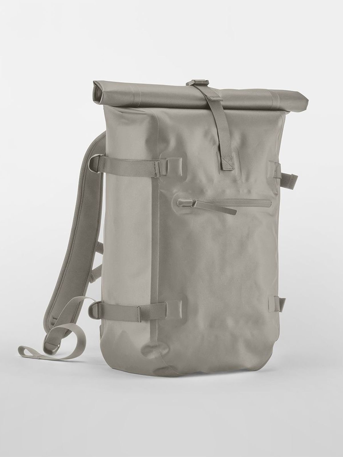 Waterproof Roll-Top Herren Tasche / Rucksack – Quadra – Farbe natural stone – individuell veredelbar