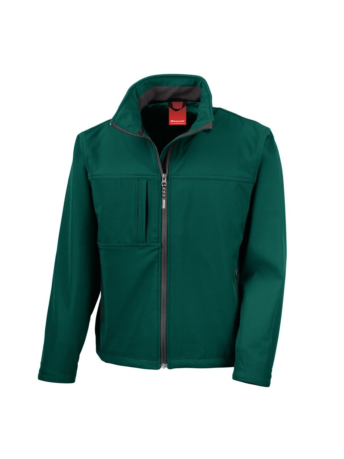 Classic Softshell Jacket Herren – Result – Farbe bottle green – individuell veredelbar
