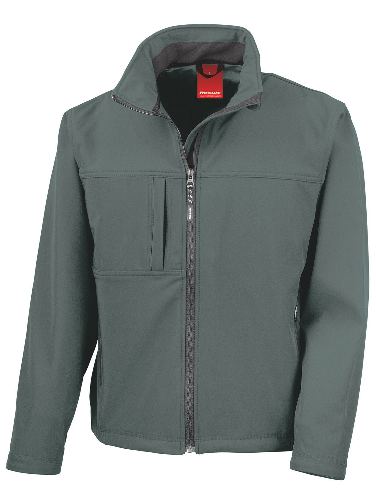 Classic Softshell Jacket Herren – Result – Farbe Grau – individuell veredelbar