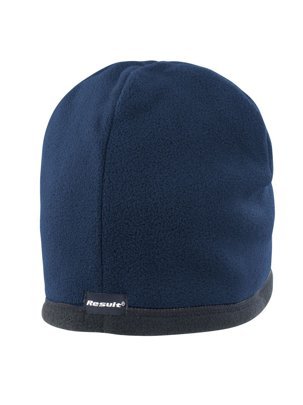 Beanies Double Micro Reversible Bob Hat Marineblau/Schwarz bestickbar und bedruckbar – LA1970